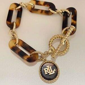 Ralph Lauren Tortoiseshell Logo Flex Bracelet